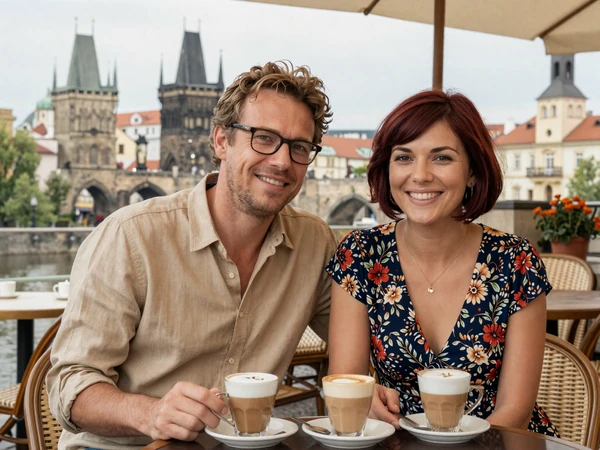 Robert and Petra Czech Republic success story couple meeting at Prague cafe